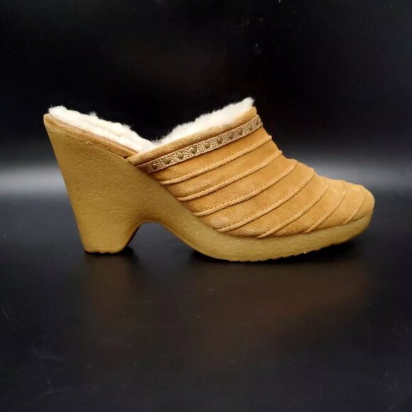 Cole Haan Suede Devon Clog Mules Heels Shoes Women's Size 8.5 - Picture 5 of 12